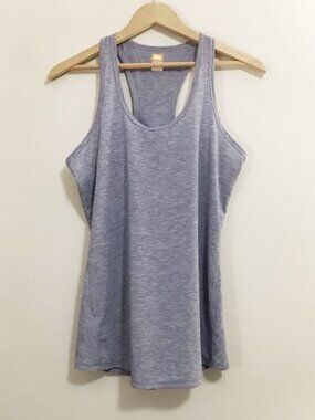 Lucy Grey Blue Heathered Racerback Tank Top Medium Yoga Top